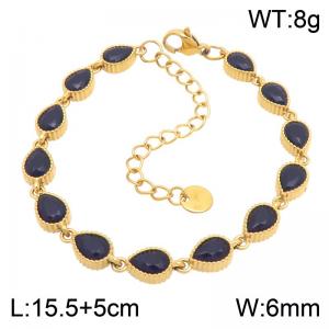 Stainless Steel Stone Bracelet - KB217971-CAJY