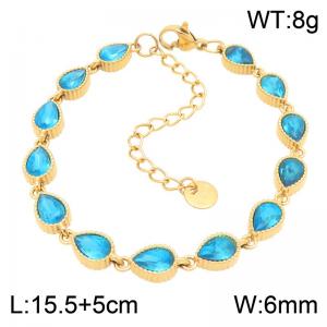 Stainless Steel Stone Bracelet - KB217973-CAJY