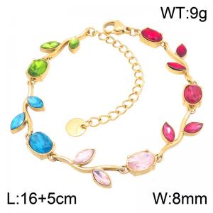 Stainless Steel Stone Bracelet - KB217980-CAJY