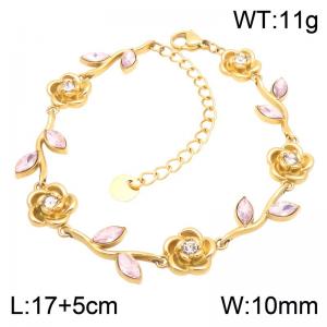Stainless Steel Stone Bracelet - KB217984-CAJY