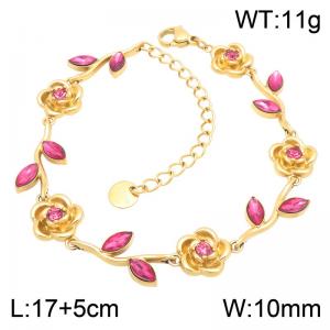 Stainless Steel Stone Bracelet - KB217986-CAJY
