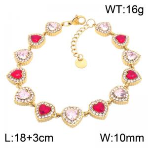 Stainless Steel Stone Bracelet - KB217989-CAJY