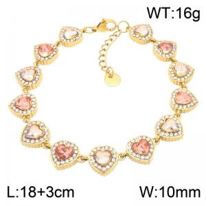 Stainless Steel Stone Bracelet - KB217990-CAJY