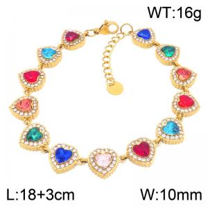 Stainless Steel Stone Bracelet - KB217991-CAJY