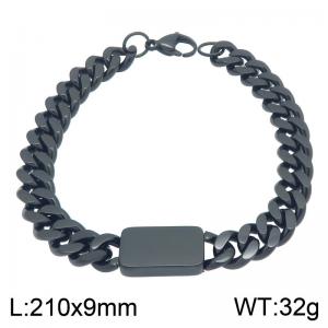 Stainless Steel Black-plating Bracelet - KB218002-HR