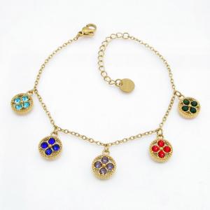 Stainless Steel Stone Bracelet - KB218205-HM