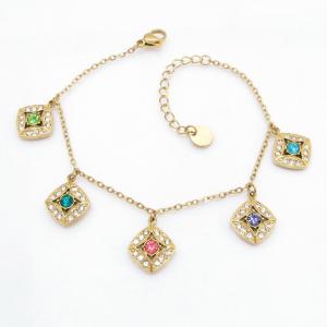 Stainless Steel Stone Bracelet - KB218209-HM