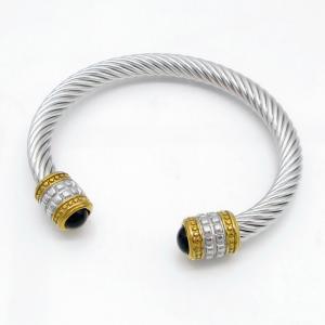 Stainless Steel Wire Bangle - KB218222-GSD
