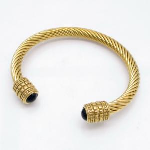 Stainless Steel Wire Bangle - KB218223-GSD