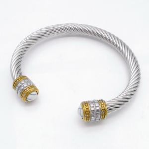 Stainless Steel Wire Bangle - KB218225-GSD