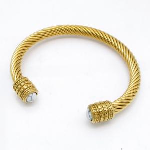 Stainless Steel Wire Bangle - KB218226-GSD