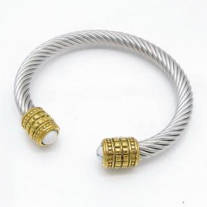 Stainless Steel Wire Bangle - KB218227-GSD