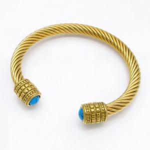 Stainless Steel Wire Bangle - KB218229-GSD