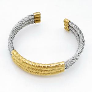 Stainless Steel Wire Bangle - KB218231-GSD