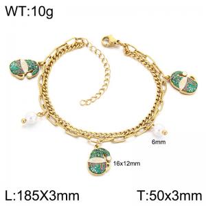 Stainless Steel Gold-plating Bracelet - KB218492-Z