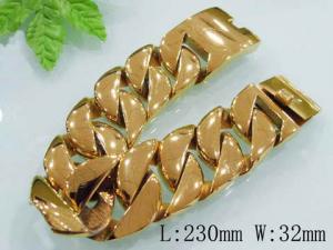 Stainless Steel Gold-plating Bracelet - KB27590-D