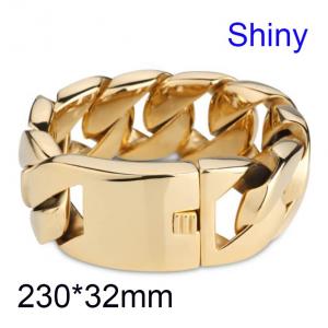 Stainless Steel Gold-plating Bracelet - KB27590-D