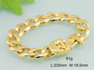 Stainless Steel Gold-plating Bracelet - KB28446-D
