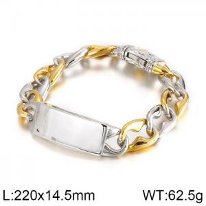 Stainless Steel Gold-plating Bracelet - KB28665-D