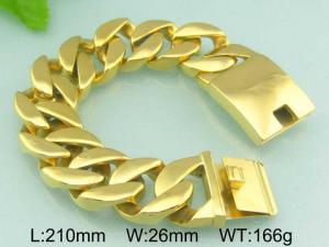 Stainless Steel Gold-plating Bracelet - KB29671-D