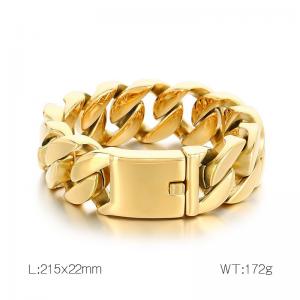 Stainless Steel Gold-plating Bracelet - KB29671-D