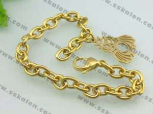 Stainless Steel Gold-plating Bracelet - KB32590-Z
