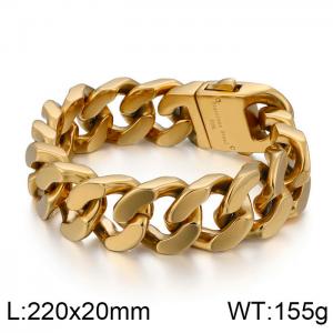 Stainless Steel Gold-plating Bracelet - KB33465-D