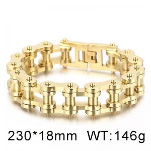 Stainless Steel Gold-plating Bracelet - KB33665-D