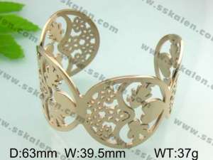 Stainless Steel Gold-plating Bangle - KB33809-D
