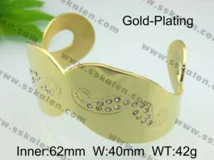 Stainless Steel Gold-plating Bangle - KB36939-D