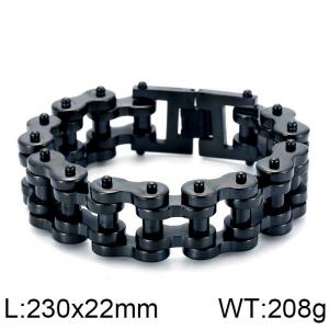 Black domineering bicycle model stainless steel trendy men's bicycle bracelet - KB39383-D