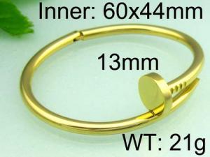 Stainless Steel Gold-plating Bangle - KB39731-MS