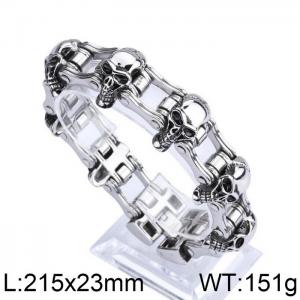 Stainless Skull Bracelet - KB40290-D