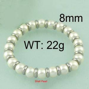 Shell Bead Bracelet Elastic Thread Bracelet - KB40585-Z