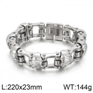 Stainless Skull Bracelet - KB40732-D