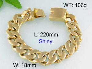 Stainless Steel Gold-plating Bracelet - KB41530-D