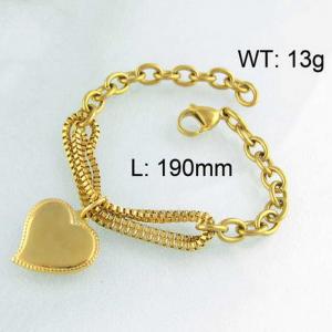 Stainless Steel Gold-plating Bracelet - KB42075-Z