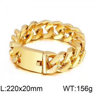 Stainless Steel Gold-plating Bracelet - KB42340-D