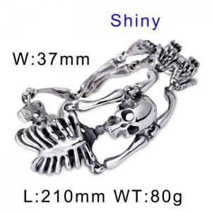 Vintage Personality Exaggerated Skull Bone Men's Human Bone Bracelet Skull Bracelet - KB42457-D