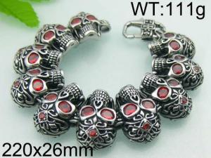 Stainless Skull Bracelet - KB43026-D