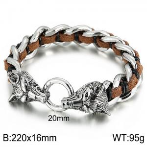 Stainless Skull Bracelet - KB43514-D