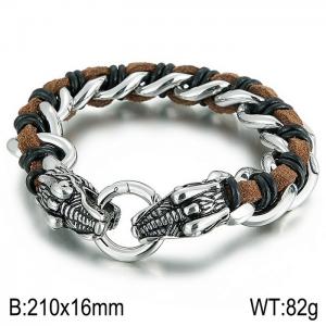 Stainless Skull Bracelet - KB43515-D