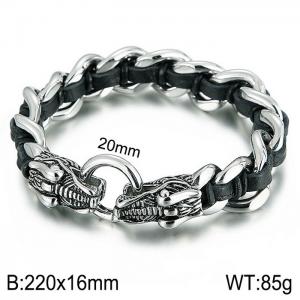 Stainless Skull Bracelet - KB43521-D