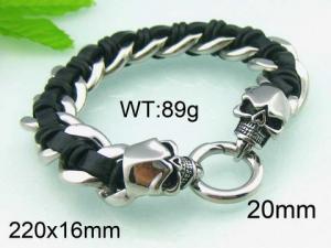 Stainless Skull Bracelet - KB43524-D