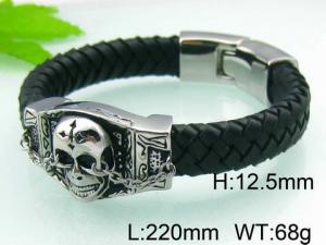 Stainless Skull Bracelet - KB44126-D
