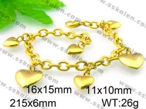 Stainless Steel Gold-plating Bracelet - KB45903-Z