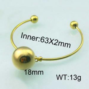 Stainless Steel Gold-plating Bangle - KB46246-Z