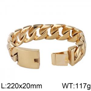 Stainless Steel Gold-plating Bracelet - KB46721-D