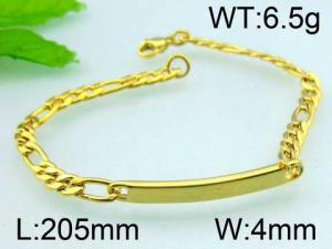 Stainless Steel Gold-plating Bracelet - KB46792-ME