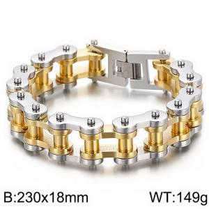 Stainless Steel Bicycle Bracelet - KB47420-D